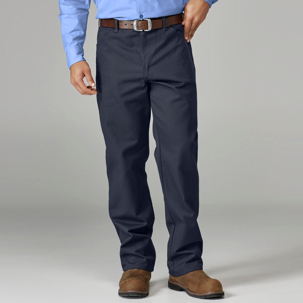 Pantalón con corte de mezclilla de gabardina de uso rudo