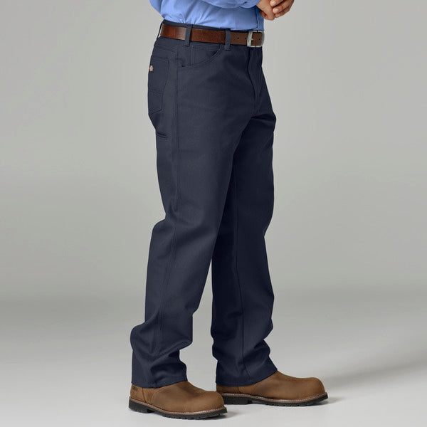 Pantalón con corte de mezclilla de gabardina de uso rudo