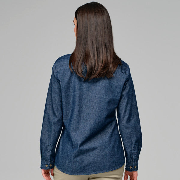 Blusa de manga larga de mezclilla