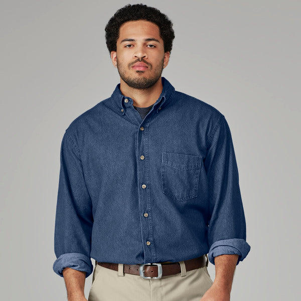 Camisa de mezclilla de manga larga