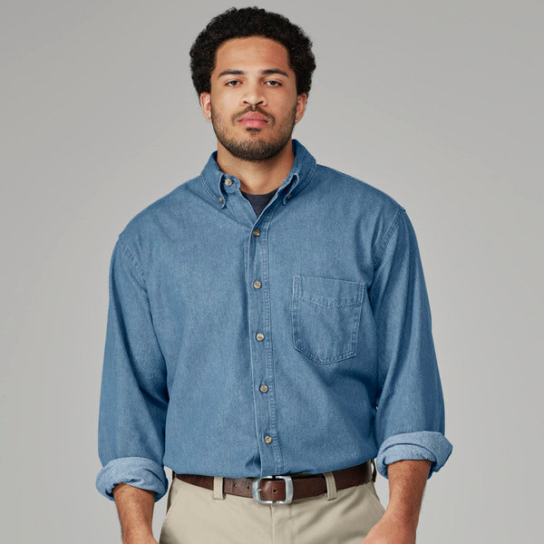 Camisa de mezclilla de manga larga