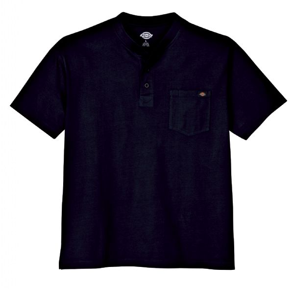 Playera gruesa tipo Henley manga corta