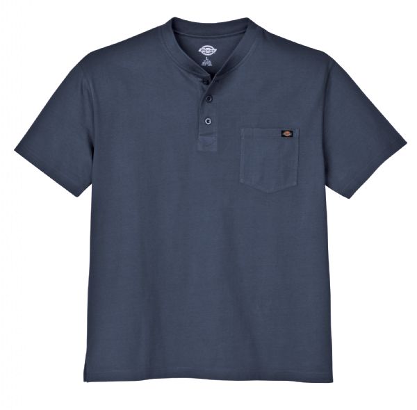 Playera gruesa tipo Henley manga corta